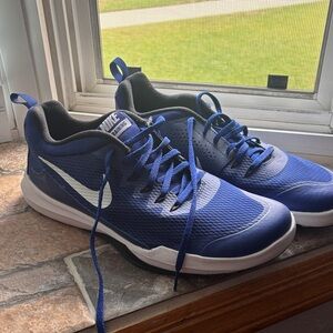 Nike Men's Royal Blue and White Athletic Shoes